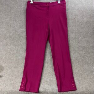 Chico's Perfect Stretch Slim Leg Regular Pink Button Detail Pants